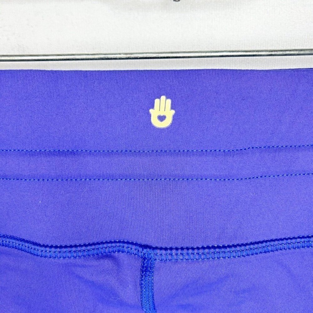 Spiritual Gangster Leggings Size S Yoga Workout Gym Pants Striped Sparkly White - Picture 6 of 7